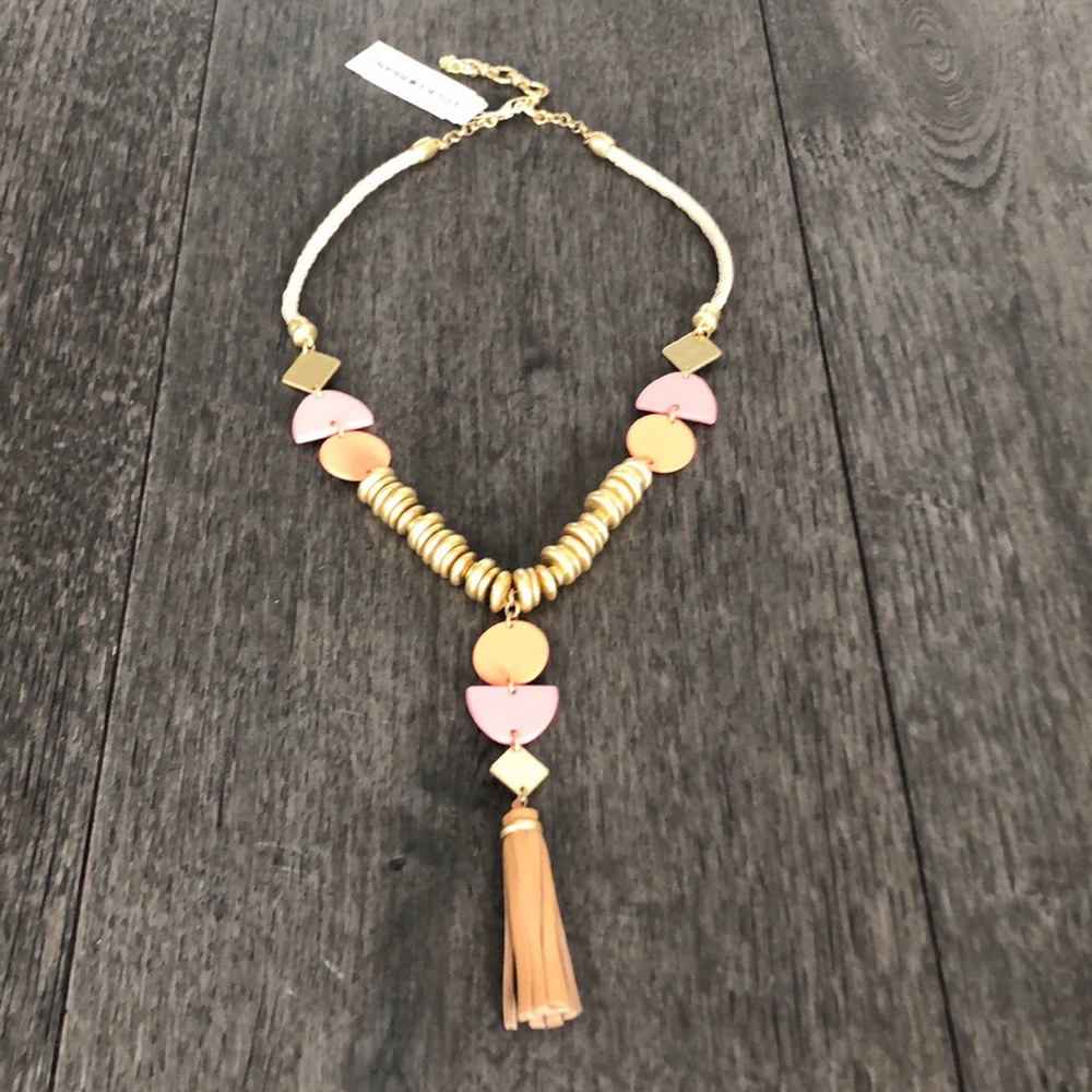 Lucky Brand peach  color statement necklace